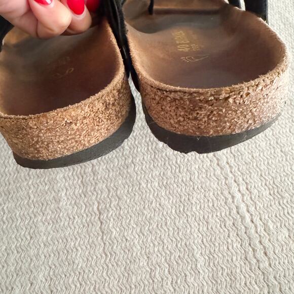 Birkenstock Black Mayori Strappy Toe Sandal Size 40 - Picture 7 of 10